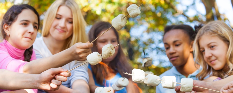 Kamperen met tiener Kamperen met tiener