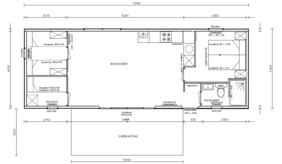 Plattegrond Heide-chalet website