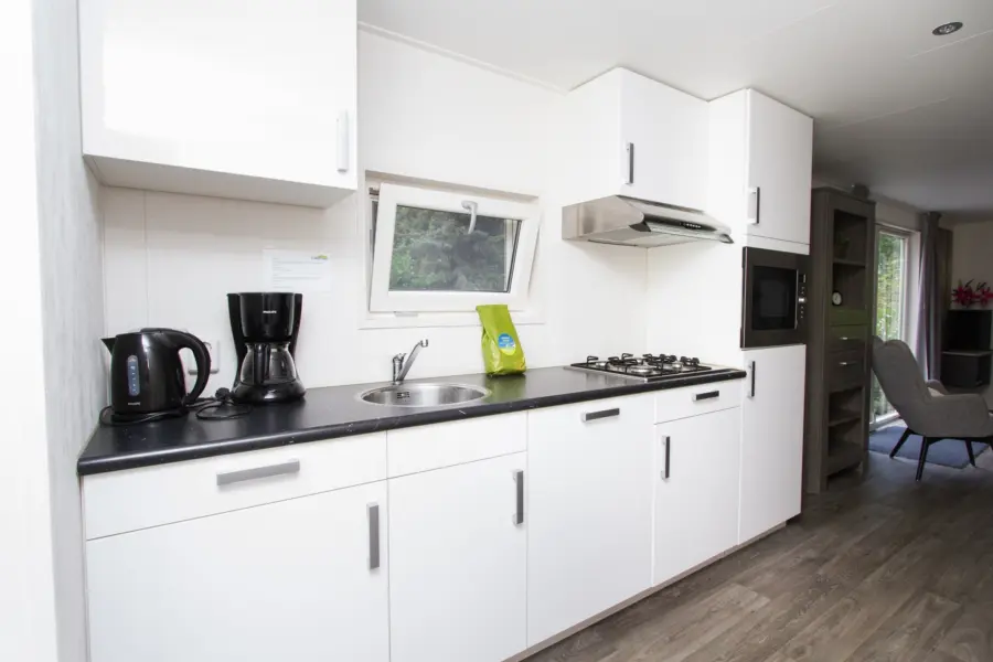 Keuken bos chalet kleiner