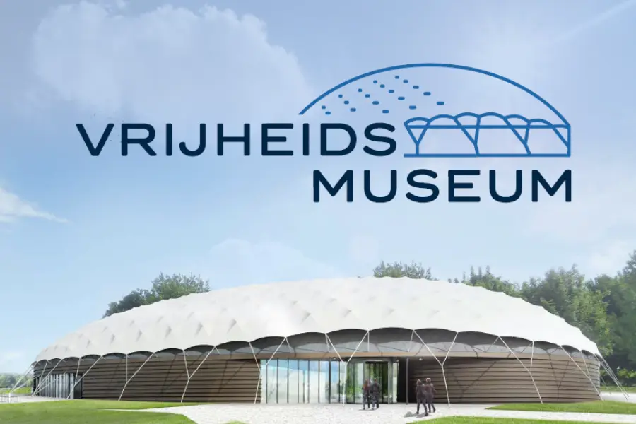 Logo vrijheidsmuseum en artist impression