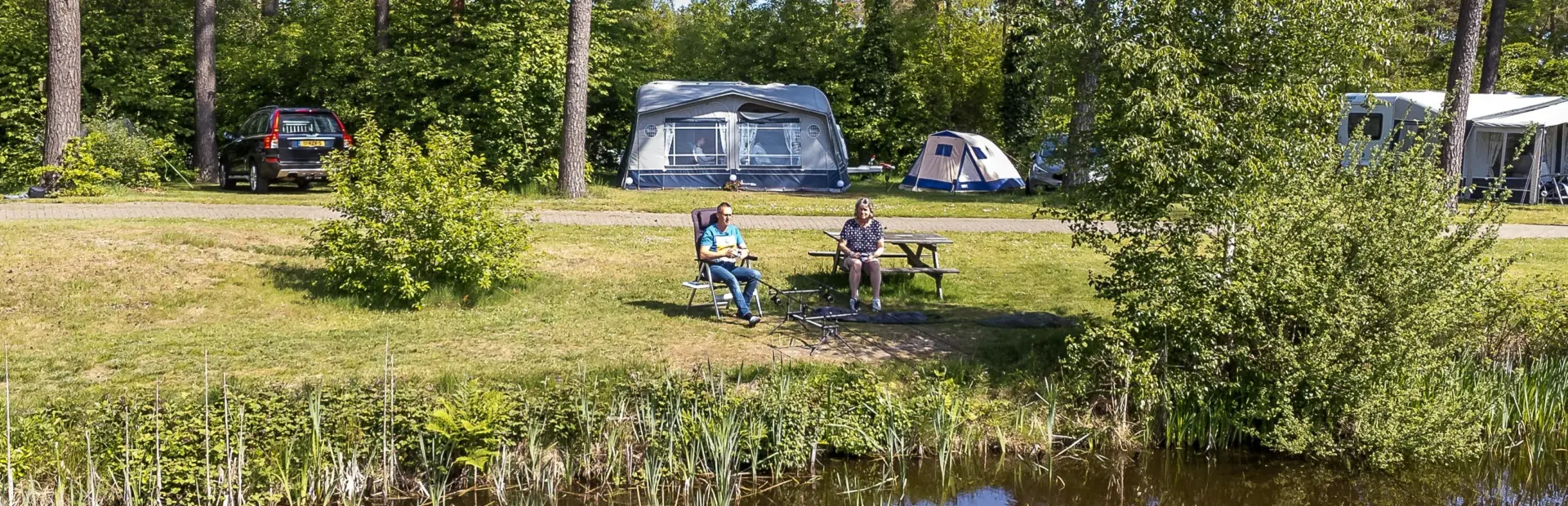 Vissen op de camping met visvijver - Camping Diana Heide