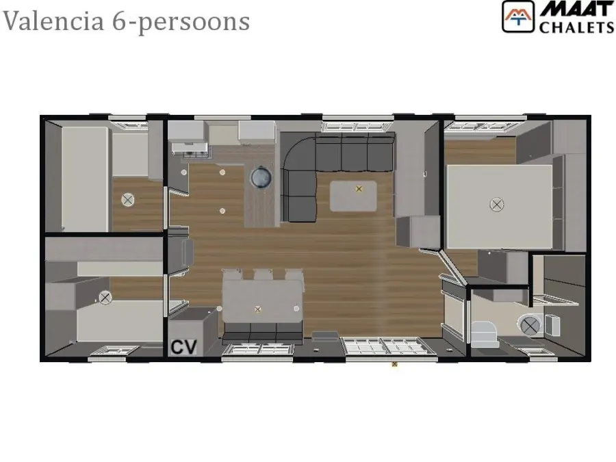 Plattegrond chalet c