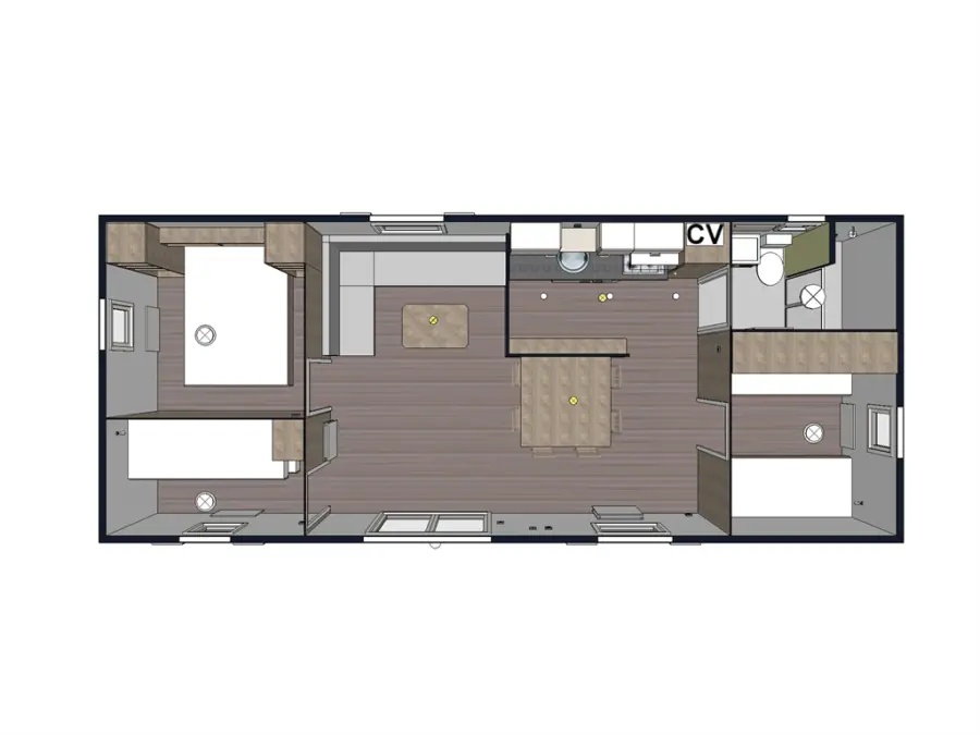 Ginsterveld aanzicht zonder luifel