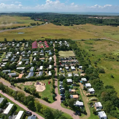 Ginsterveld Camping vanuit de lucht