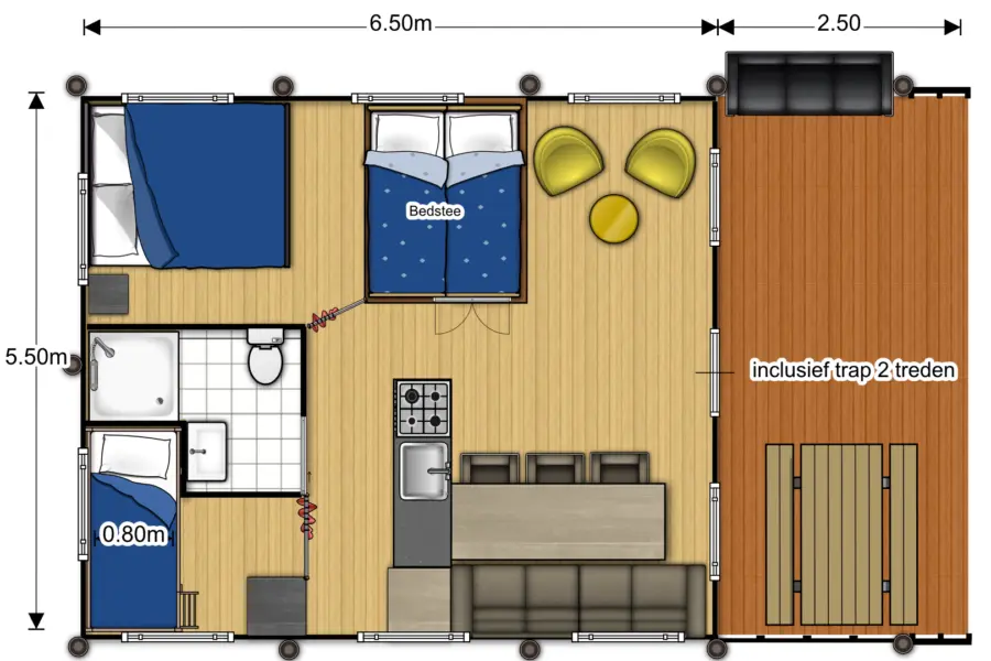 Cottage plattegrond De Haeghehorst
