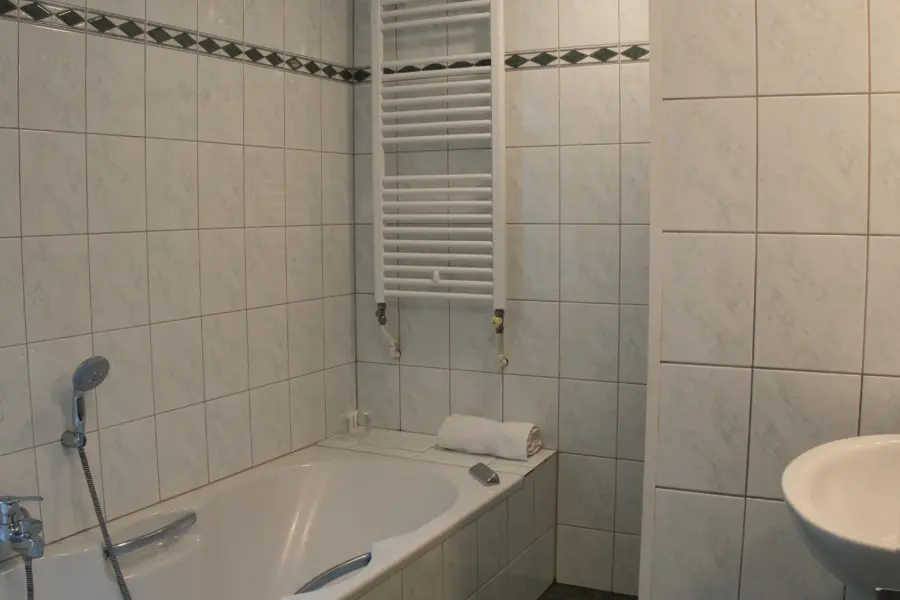 Camping en bungalowpark De Haeghehorst Ermelo - Bungalow Dopheide- badkamer