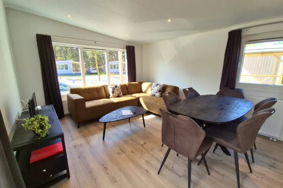 Boschalets Woonkamer