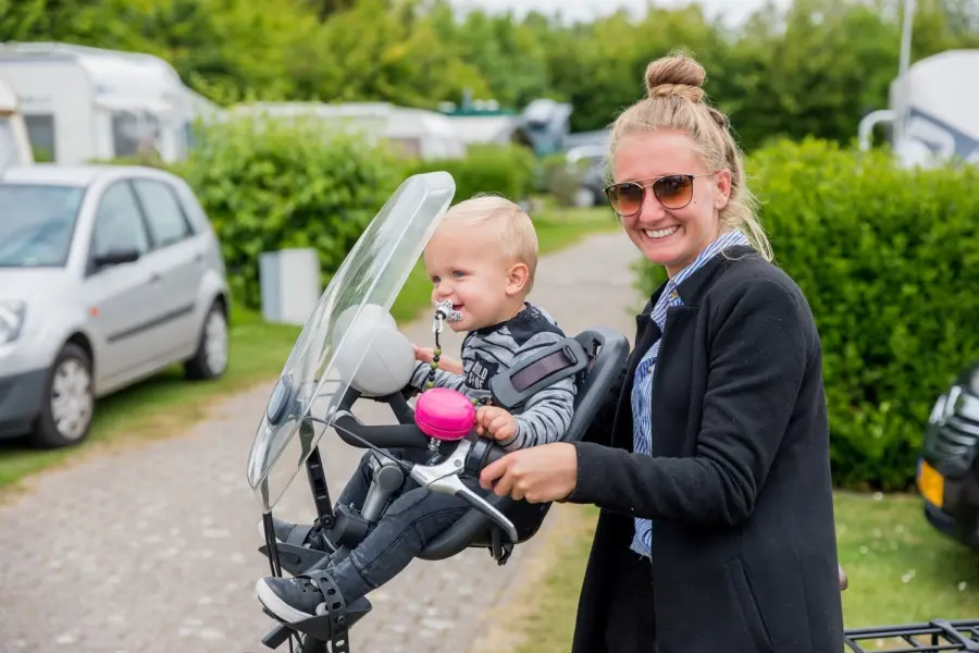 Op de fiets met dreumes