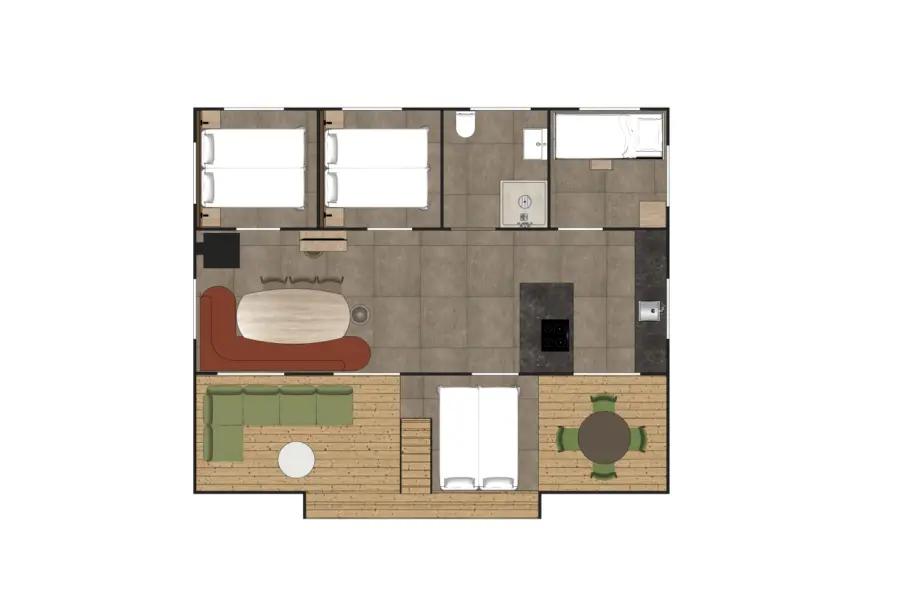8 persoons safaritent plattegrond