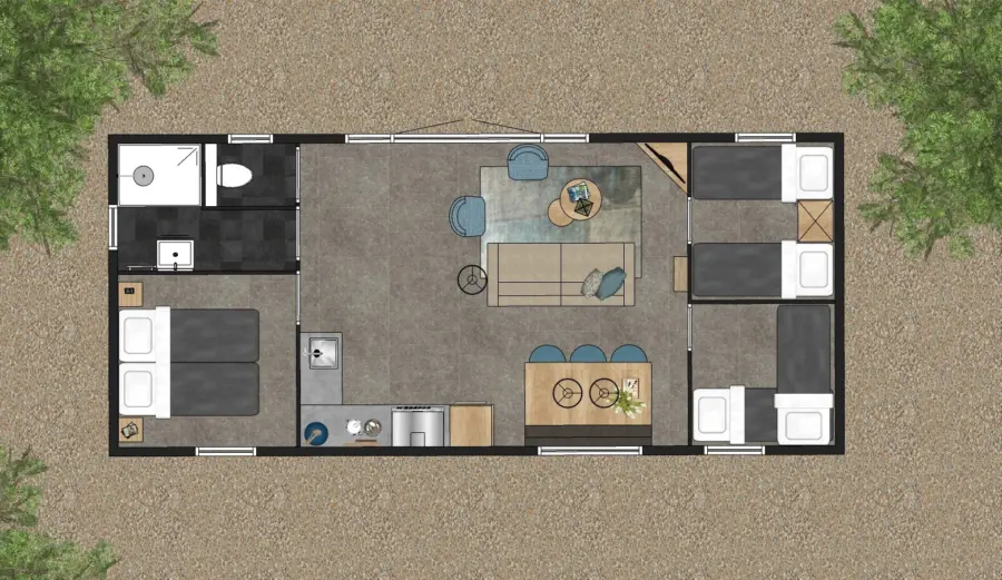 Bovenaanzicht zeehond