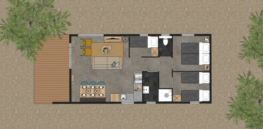 Bovenaanzicht Zeepaard