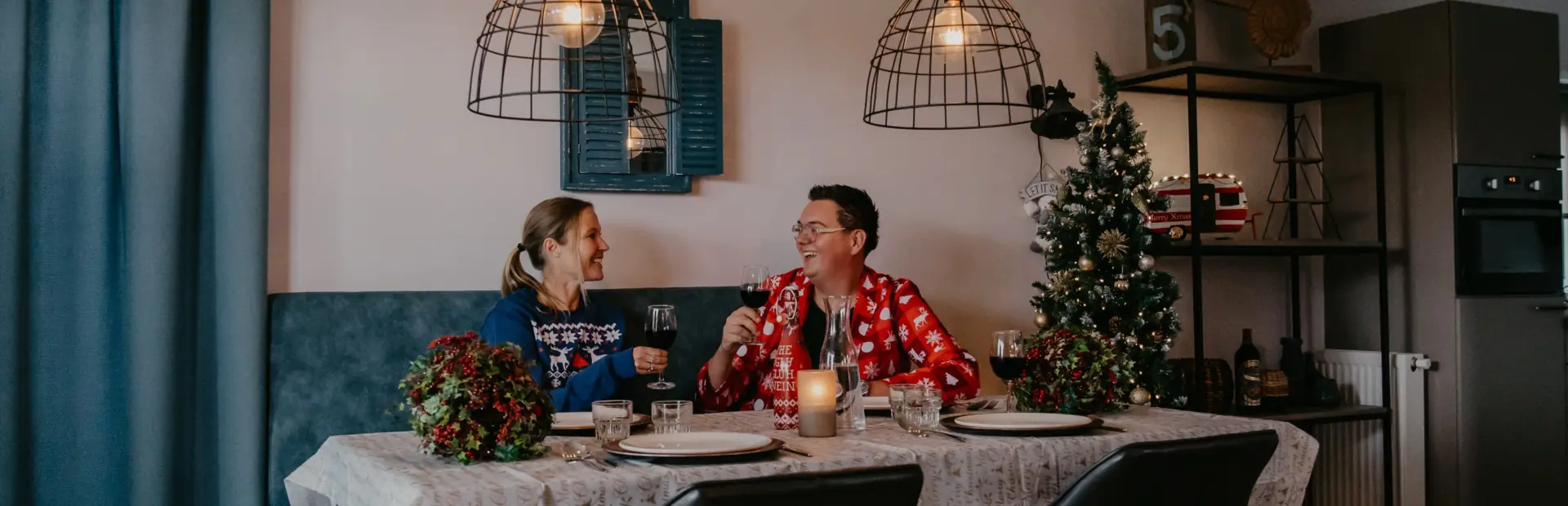 Huisje kerst Kerst vieren aan zee in Renesse