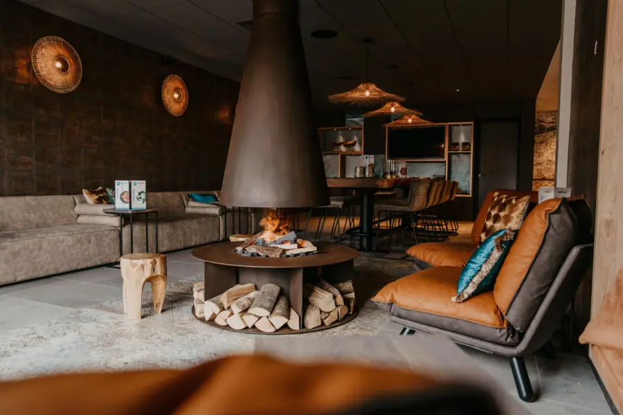 Openhaard Kerst vieren aan zee in Renesse