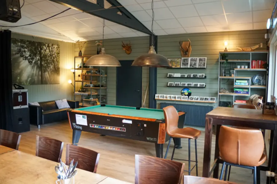 Relax hoek met biljarttafel
