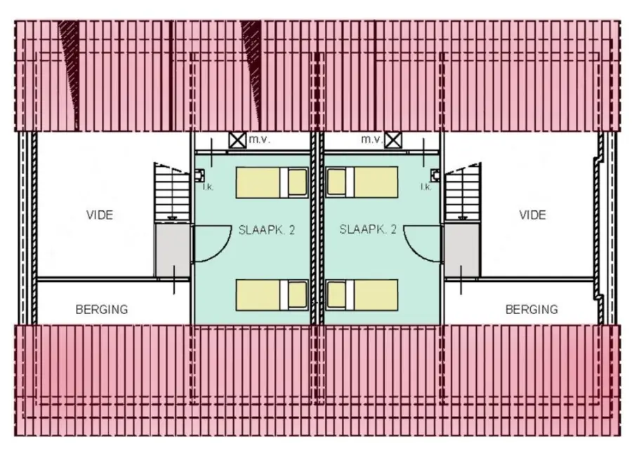 Plattegrond bovenverdieping type boerderij