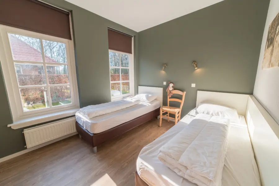 Kapshoeve slaapkamer Recreatiepark Kaps Overijssel groepsaccommodatie