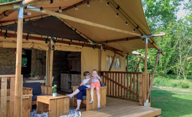 Safaritent 6 persoons Glamping Recreatiepark Kaps Overijssel