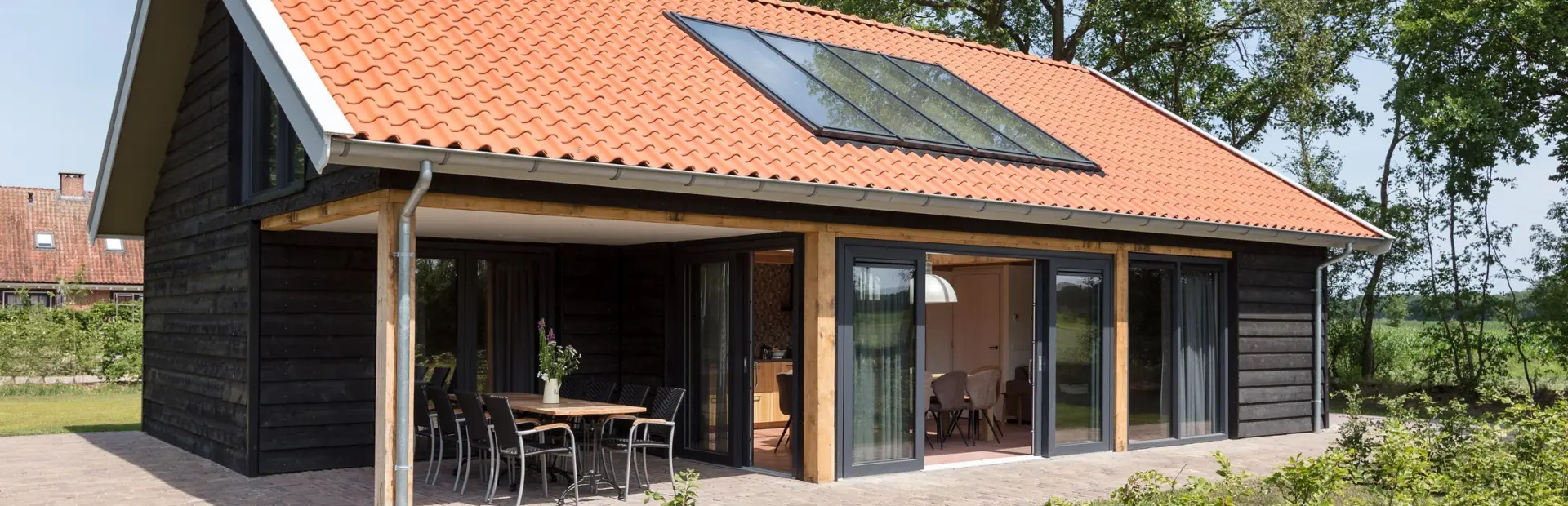 Buitenaanzicht Twente Lodge 10 pers.