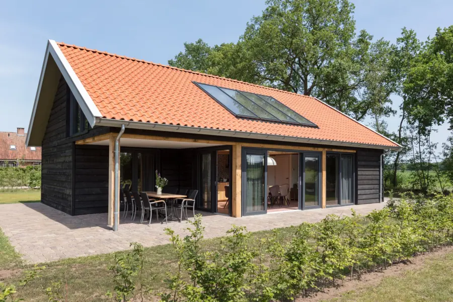 Buitenaanzicht Twente Lodge 10 pers.