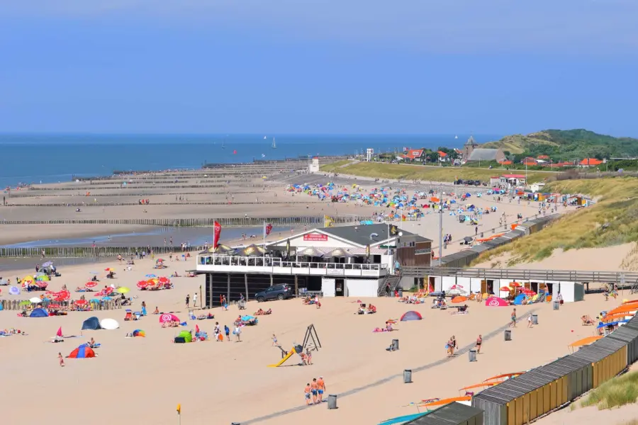 Strand zoutelande meerpaal