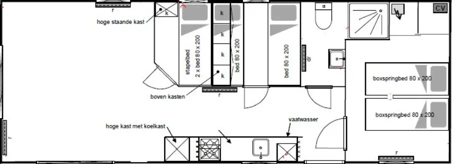 Plattegrondchalet6pers