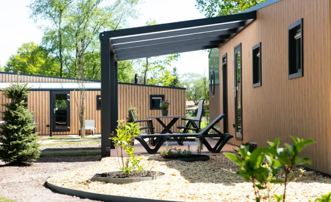 veranda Boslodge zijaangezicht