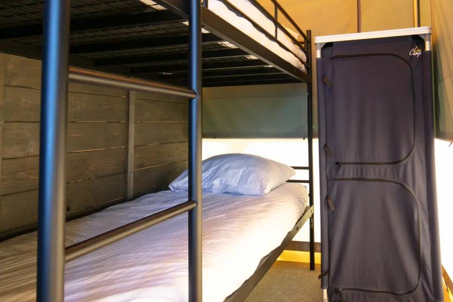 stapelbed slaapkamer Luxe Tentlodge