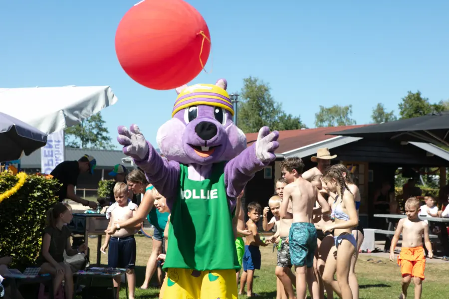 Wollie spelen met ballon