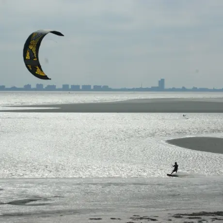 kitesurfen op Westerschelde