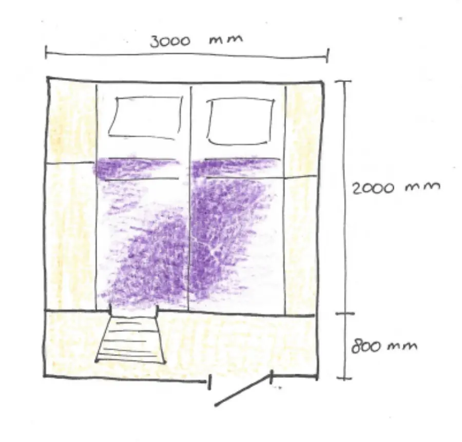Boomhut type 1 plattegrond niveau 2