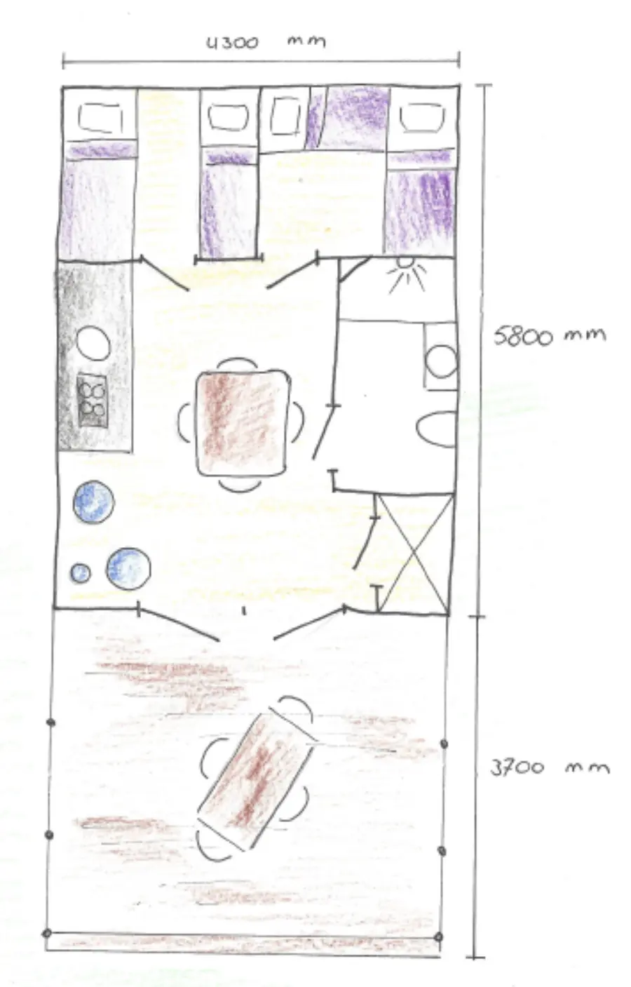 Mini chalet type 1 plattegrond