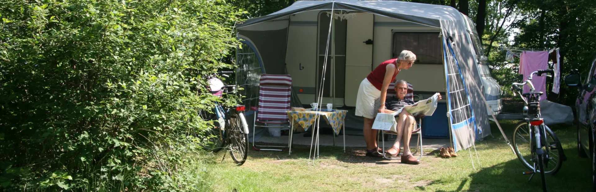 Torentjeshoek Caravan groen met kaartlezer