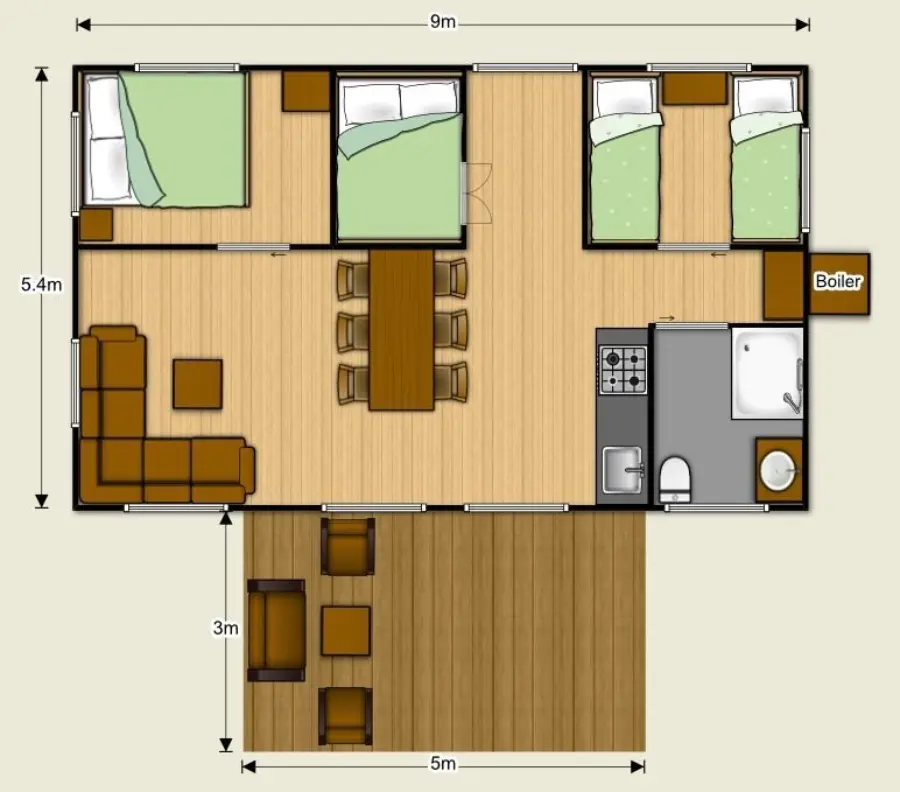 Plattegrond Veluwe safarilodge