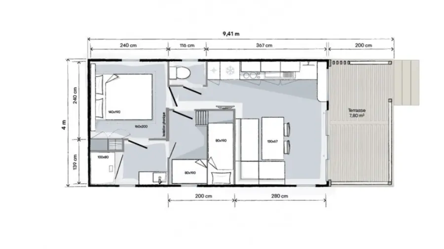 Plattegrond Kinderchalet Heggies