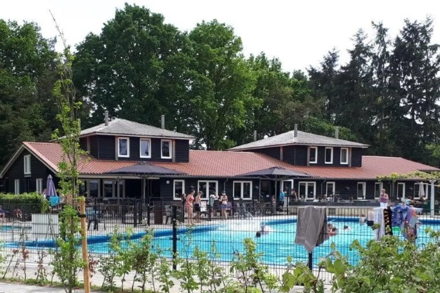 Zomerpret in het zwembad zonder hek