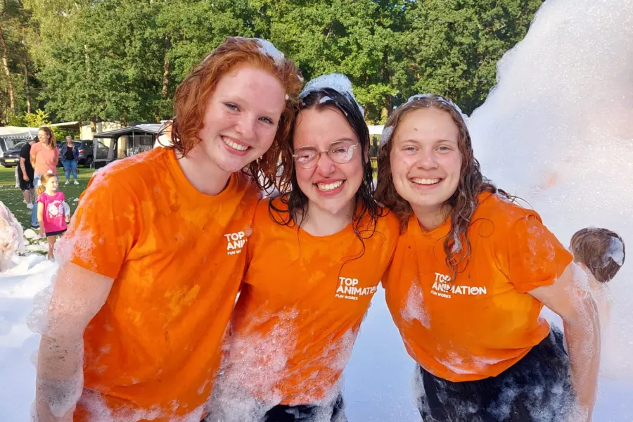Recreatieteam schuimparty