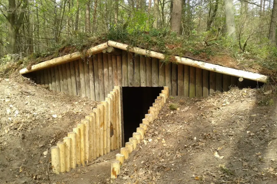 Foto verscholen dorp