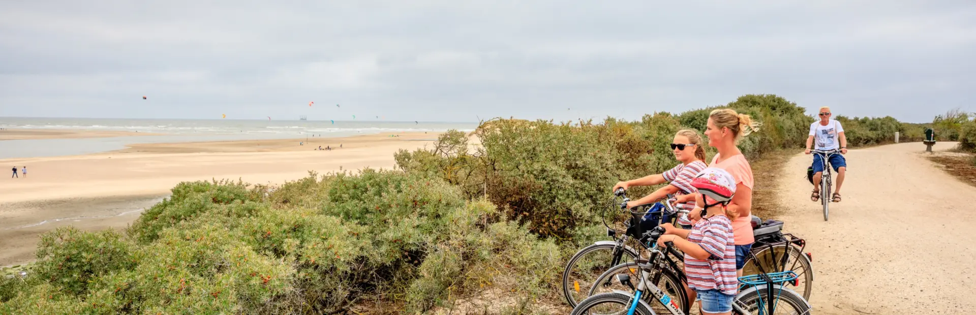 Fietsers op duin 2018