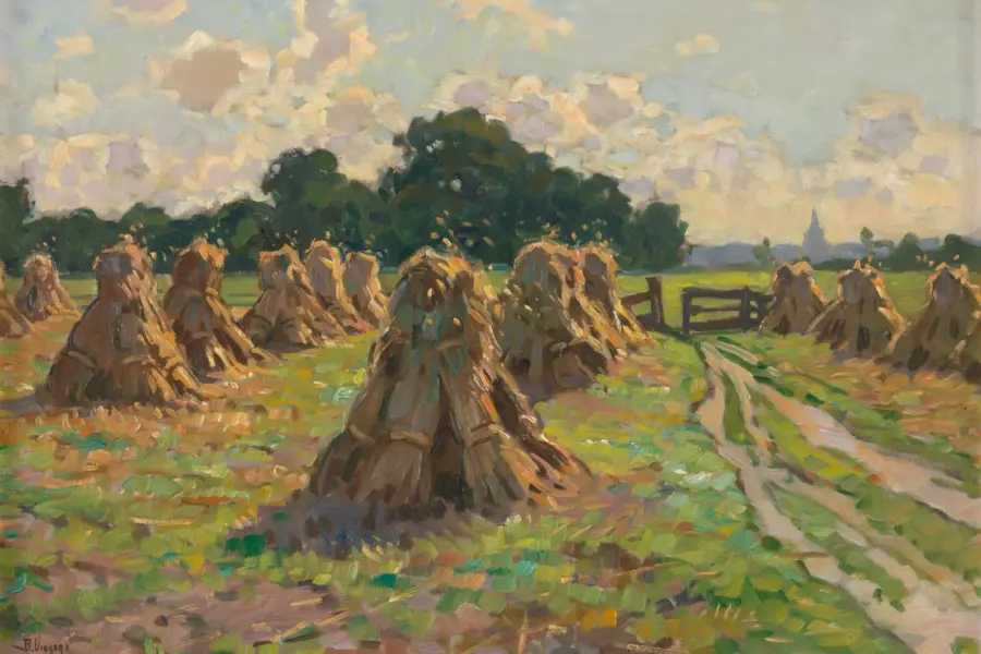 Ben Viegers Korenschoven bij Nunspeet