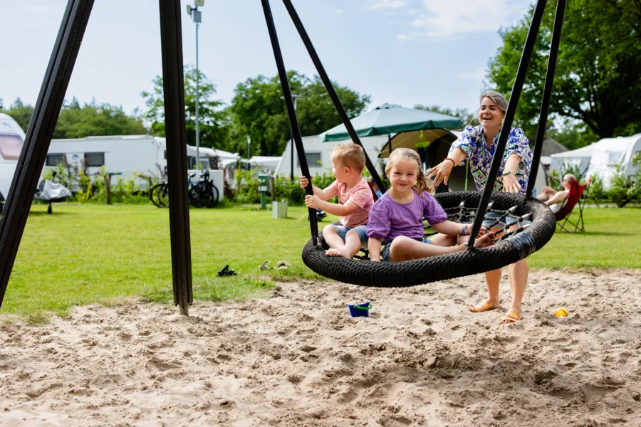 Bosuil schommel kinderen met mama 1 C5 A8681