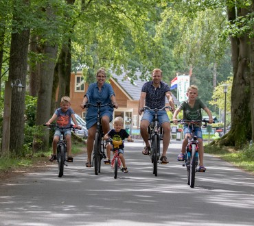 Gezin fietsen