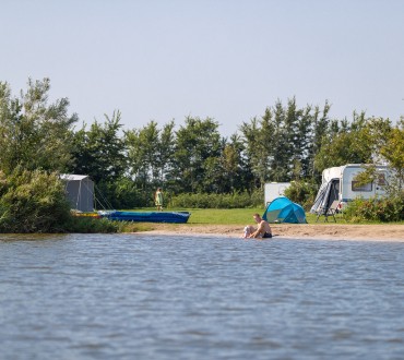 Camping aan het strand